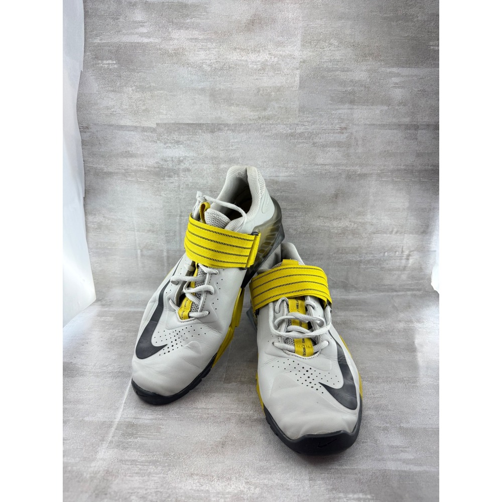 Nike Savaleos Men Sz 10.5 Weightlifting Shoes Light Bone Citron CV5708-007